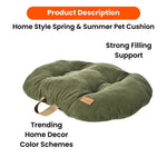 Portable Soft Cozy Chenille - Feel Fabric Pet Dog Cushion Bed - GreenFur