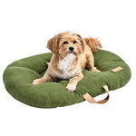 Portable Soft Cozy Chenille - Feel Fabric Pet Dog Cushion Bed - GreenFur