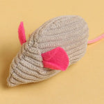 Premium Durable Striped Fabric Catnip Mouse Toy for Cats - GreenFur