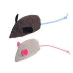 Premium Durable Striped Fabric Catnip Mouse Toy for Cats - GreenFur
