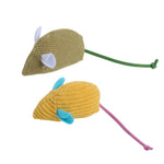 Premium Durable Striped Fabric Catnip Mouse Toy for Cats - GreenFur