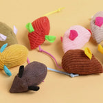 Premium Durable Striped Fabric Catnip Mouse Toy for Cats - GreenFur