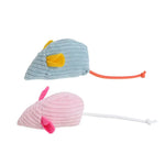Premium Durable Striped Fabric Catnip Mouse Toy for Cats - GreenFur