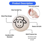 Premium Wool Felt Solid Ball Cat Toy Durable Scratch - Resistant Design - GreenFur