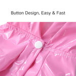 Press Button Closure PU Reflective Waterproof Dog Raincoat - GreenFur