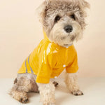 Press Button Closure PU Reflective Waterproof Dog Raincoat - GreenFur