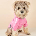 Press Button Closure PU Reflective Waterproof Dog Raincoat - GreenFur