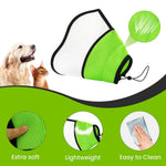 Prevent Licking Wounds Soft Adjustable Breathable Dog Cone Collar - GreenFur