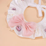 Princess Style Shiny Satin Pet Bib with Bow for Cats and Dogs - GreenFur