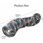 Printed Cat Tunnel Foldable S Shape Pet Play Tube - GreenFur