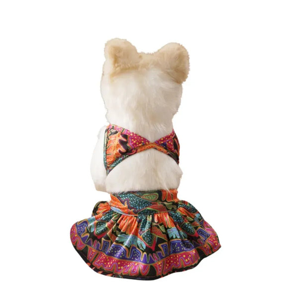 Printed Dog Bikini Swimwear Polyester Summer Beach Outfit - GreenFur