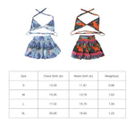 Printed Dog Bikini Swimwear Polyester Summer Beach Outfit - GreenFur