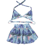 Printed Dog Bikini Swimwear Polyester Summer Beach Outfit - GreenFur