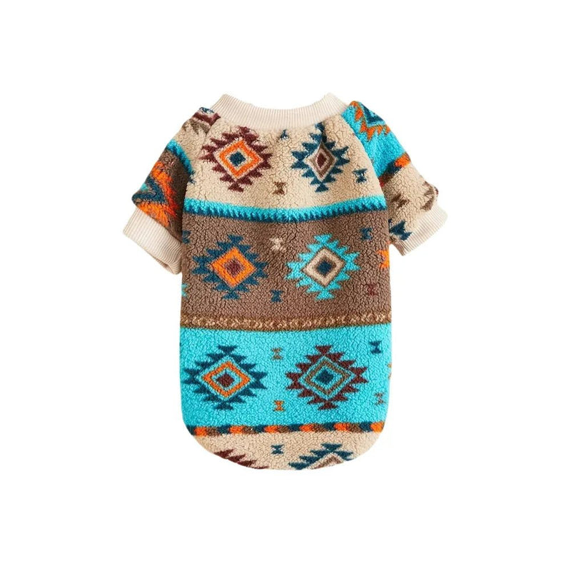 Printed Pet Hoodless Sweatshirt Warm Dog Clothes Winter - GreenFur