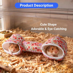 Printed Small Pet Nest Hamster Guinea Pig Rat Soft Cotton Hideaway - GreenFur