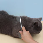 Professional Pet Grooming Tool Rounded Corners Dual Tooth Cat Comb - GreenFur