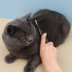 Professional Pet Grooming Tool Rounded Corners Dual Tooth Cat Comb - GreenFur