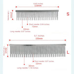 Professional Pet Grooming Tool Rounded Corners Dual Tooth Cat Comb - GreenFur