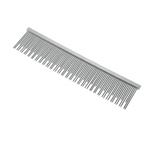 Professional Pet Grooming Tool Rounded Corners Dual Tooth Cat Comb - GreenFur