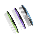 Professional Stainless Steel Rounded Teeth Dog Grooming Tools Metal Cat Comb - GreenFur