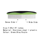 Professional Stainless Steel Rounded Teeth Dog Grooming Tools Metal Cat Comb - GreenFur