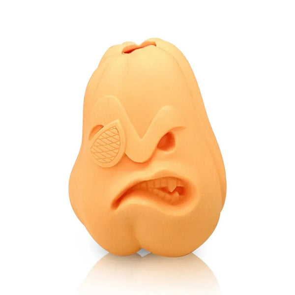Pumpkin Shape Slow Feeder Frozen Dog Food Dispenser Toy - GreenFur