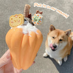 Pumpkin Shape Slow Feeder Frozen Dog Food Dispenser Toy - GreenFur