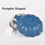 Pumpkin Shaped Stainless Steel Hanging Pet Water Food Bowl - GreenFur