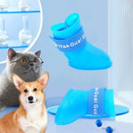 Puppy Dog Candy Colors Anti - slip Waterproof PVC Rain Shoes Boots - GreenFur
