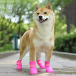 Puppy Dog Candy Colors Anti - slip Waterproof PVC Rain Shoes Boots - GreenFur