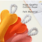 Puppy Teething Toys Rope Felt Material Dog Molar Chew Toy - GreenFur