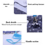 Rabbit Blue Polyester Star Pattern Pet Harness Set - GreenFur