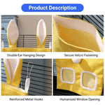 Rabbit Hanging Hay Feeder Bag Large Capacity Double Ear Design - GreenFur