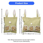 Rabbit Hanging Hay Feeder Bag Large Capacity Double Ear Design - GreenFur