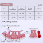 Rabbit Red Polyester Plaid Pet Skirt - GreenFur