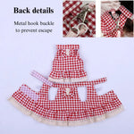 Rabbit Red Polyester Plaid Pet Skirt - GreenFur