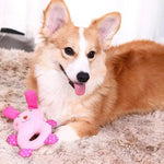 Rabbit - style fleece fabric toy with squeaker design - GreenFur