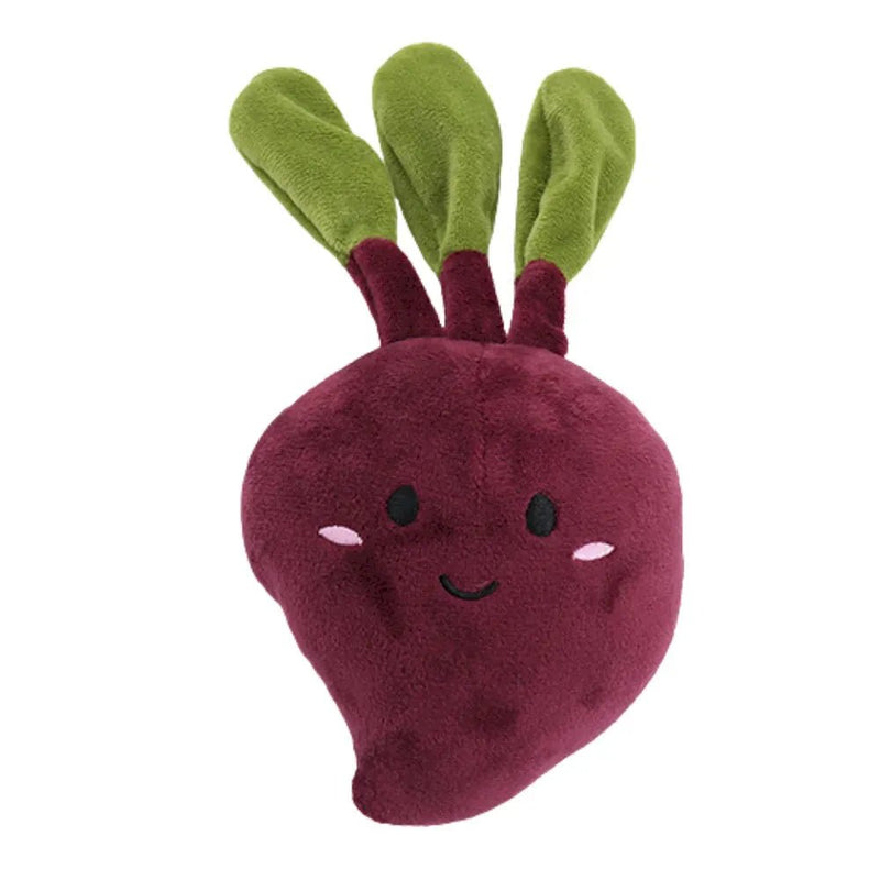 Radish Shape Plush Stuffed Dog Toy with Squeaker - GreenFur