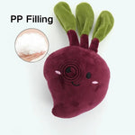 Radish Shape Plush Stuffed Dog Toy with Squeaker - GreenFur