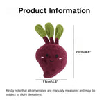 Radish Shape Plush Stuffed Dog Toy with Squeaker - GreenFur