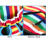 Rainbow Colour Canvas Dog Cat Carrier Bags With Safe Hook - GreenFur