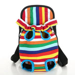 Rainbow Colour Canvas Dog Cat Carrier Bags With Safe Hook - GreenFur