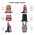 Rainbow Colour Canvas Dog Cat Carrier Bags With Safe Hook - GreenFur