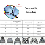 Rainbow Stripe Dog Baseball Cap for Outdoor Sun Protection - GreenFur