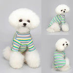 Rainbow Striped Dog Shirt - GreenFur