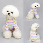 Rainbow Striped Dog Shirt - GreenFur