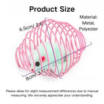 Random Colors Compressible Spring Cage Cute Plush Mouse Cat Toy - GreenFur