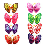 Random Mix 12 Pcs Butterfly Pets Collar Ornament Perfect for Cats and Dogs - GreenFur