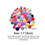 Random Mix 20 Pcs Colored Ball Design Small Dog Bows with Rubber Bands - GreenFur