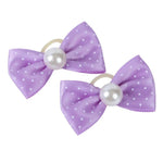 Random Mix 20 Pcs Cute Dog Hair Ties with Bow Design Ideal for Small Breeds - GreenFur